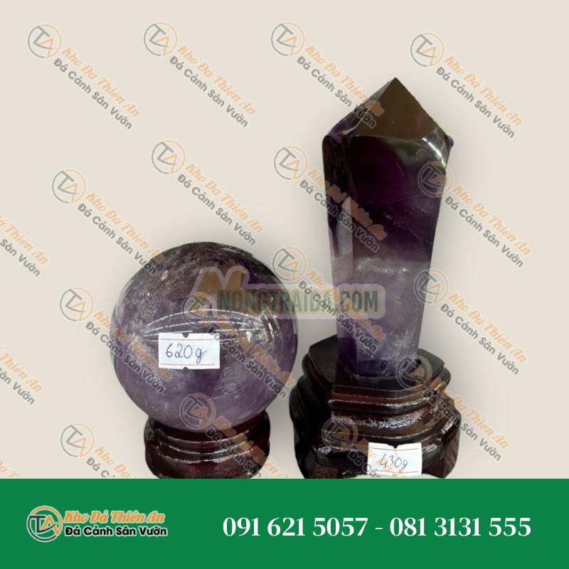 Bộ combo phong thủy trấn trạch đá tím