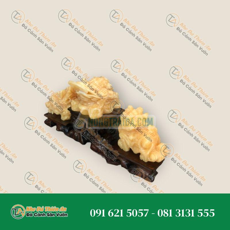 Bộ combo Tỳ Hưu và Thiềm Thừ ( Cóc ) phong thủy đá ngọc hoàng long