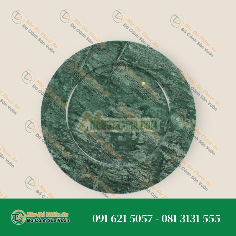 Bộ đĩa sứ, đĩa bày đồ ăn, Đồ dùng phục vụ Set of 4 Đá cẩm thạch Xanh ngọc Hoàng gia Làm thủ công Ý