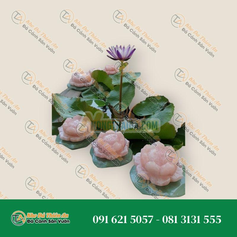 Bộ hoa sen trang trí bàn thờ ông thần tài thổ địa, bàn làm việc