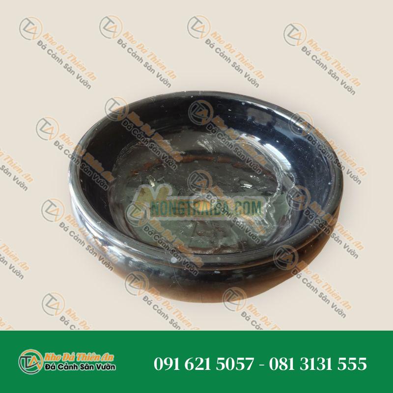 Bồn đá cẩm thạch, kích thước 50cm, đá màu đen. Kích thước: 50cm