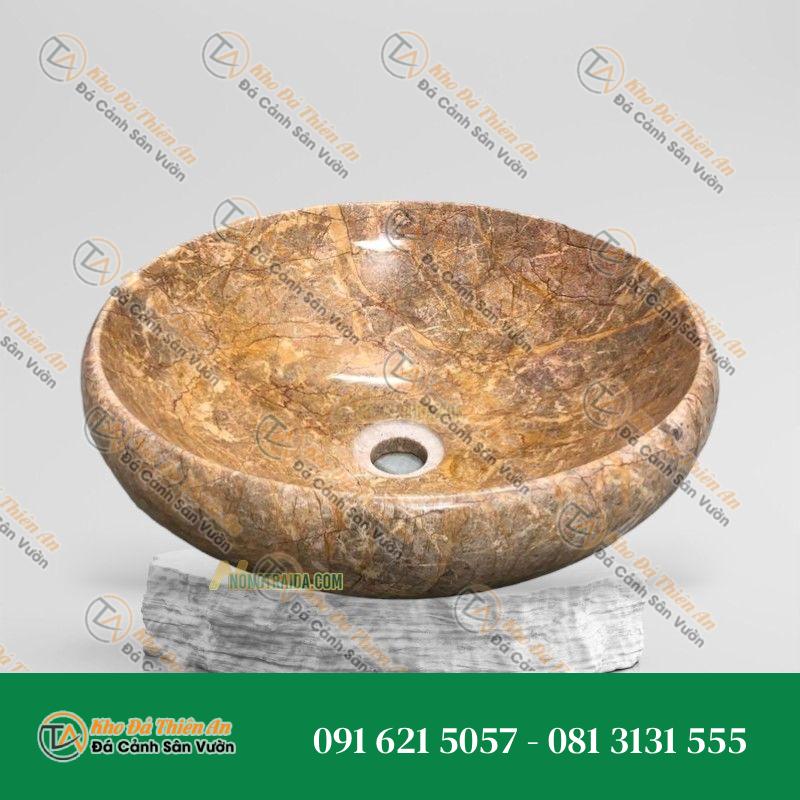 Bồn Rửa Đá Tự Nhiên Đá Vàng Pháp 40cm