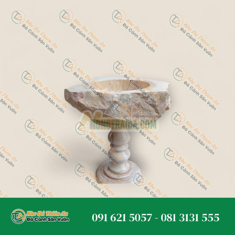 Bồn rửa mặt đá cẩm thạch, kích thước 35cm, (không bao gồm cột trưng bày)
