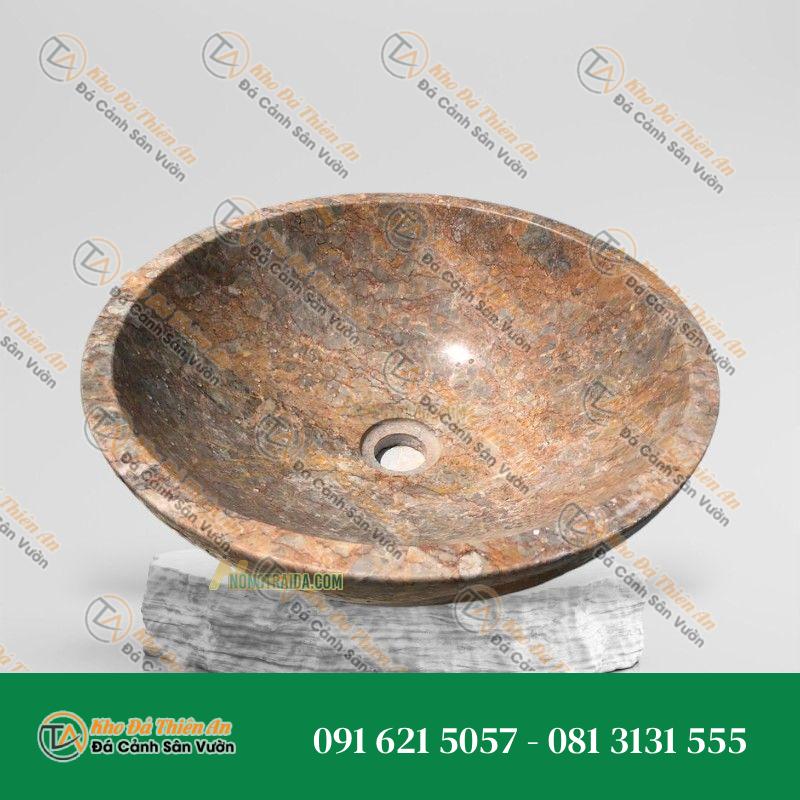 Bồn Rửa Tay Đá Tự Nhiên Đá Vàng Pháp 42cm