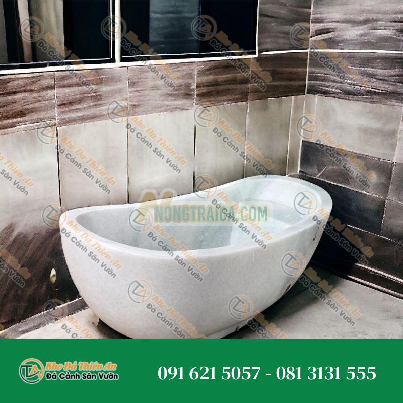 Bồn tắm đá cẩm thạch trắng xanh