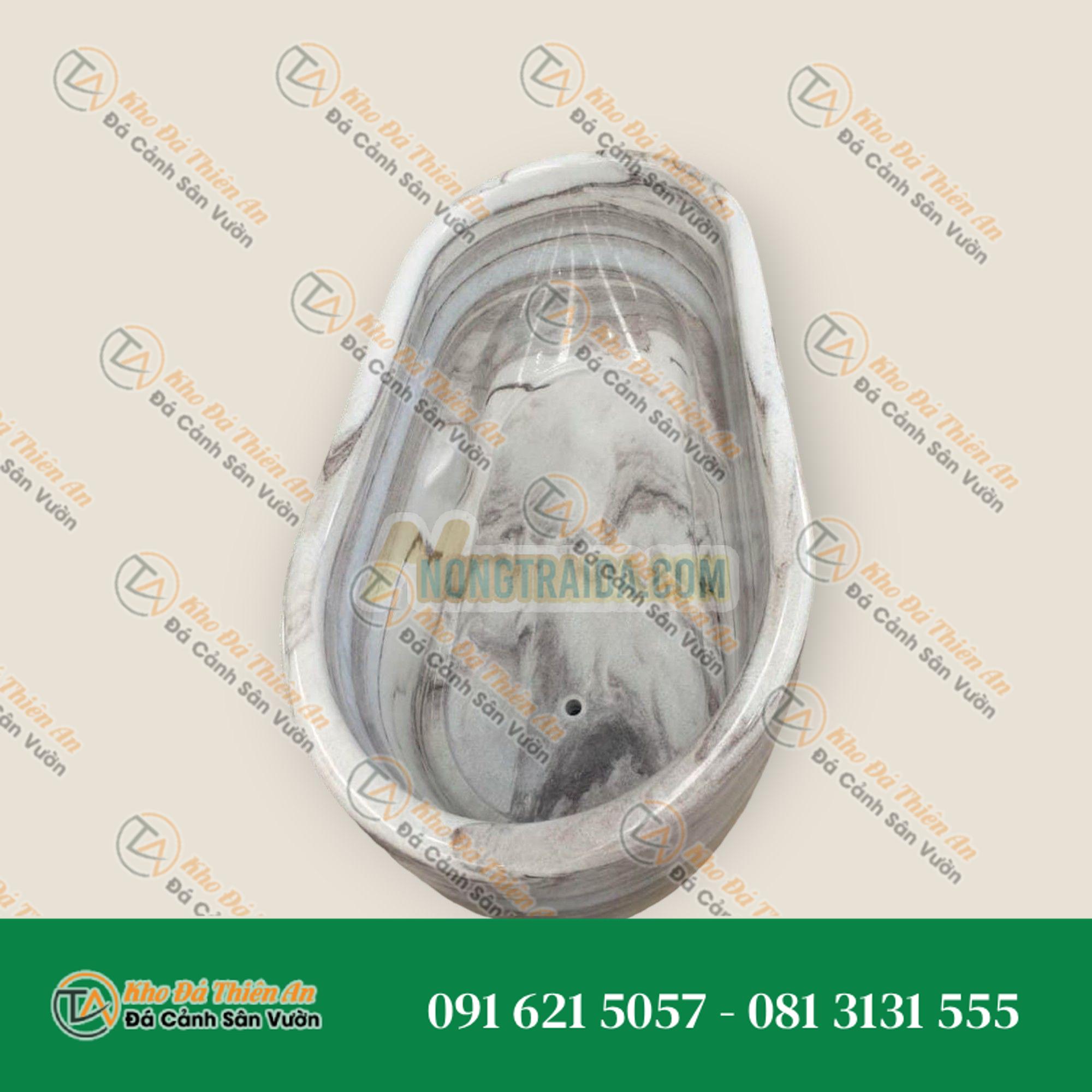 Bồn tắm đá cẩm thạch vân xám