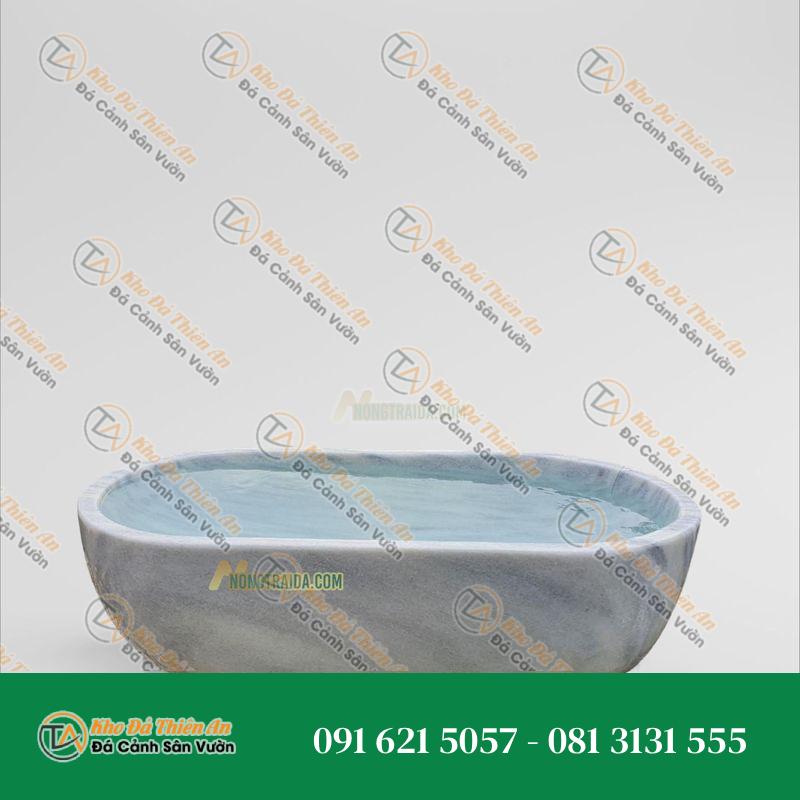 Bồn tắm đá cẩm thạch xám xanh