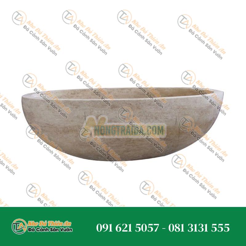 Bồn tắm đá Classico Travertine Marble Ellipse Master