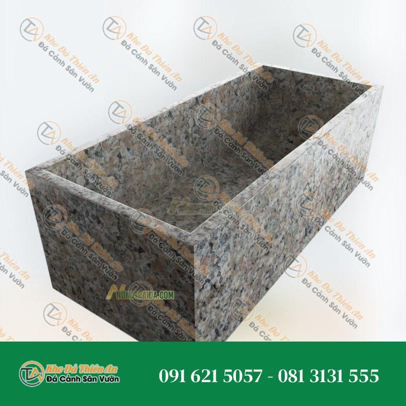 Bồn tắm đá hoa cương tím hoa cà hình chữ nhật