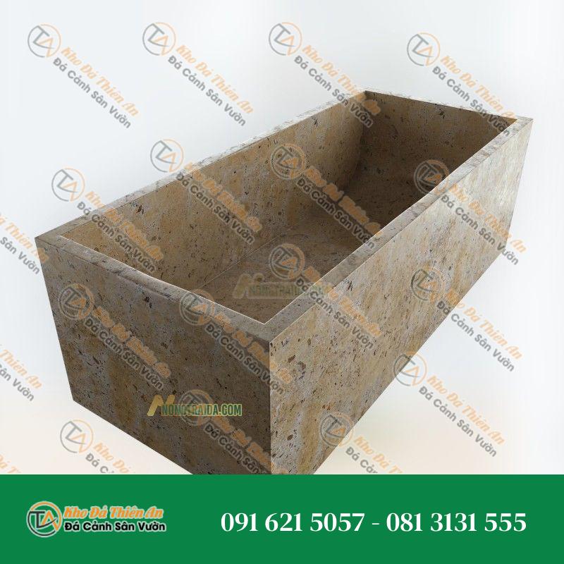 Bồn tắm đá hoa cương vàng Đà Nẵng hình chữ nhật