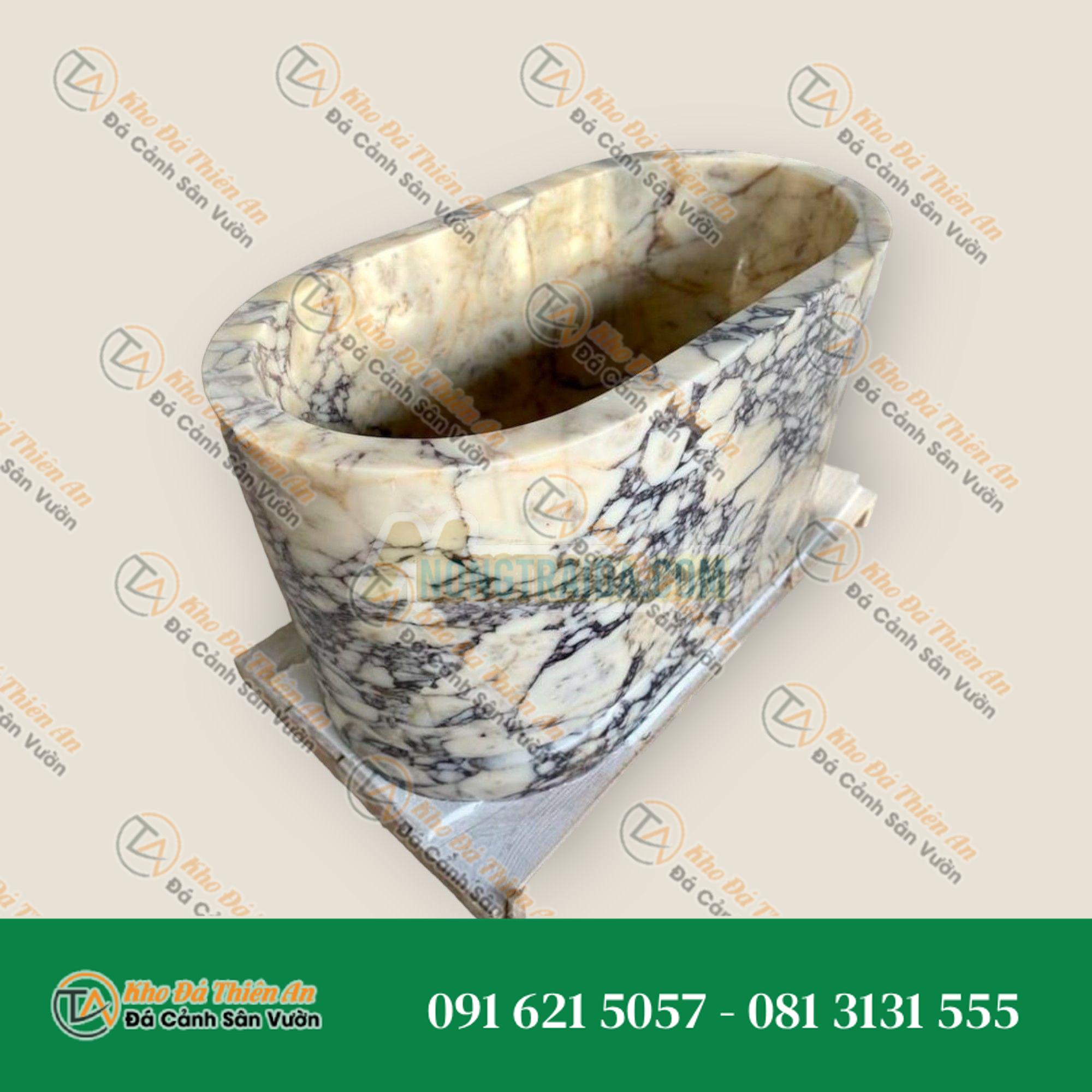 Bồn tắm đá Marble Calacatta Viola, Bồn tắm đá, Bồn tắm đá tự nhiên, Bồn tắm được chạm khắc tay, Bồn tắm đặt hàng tùy chỉnh