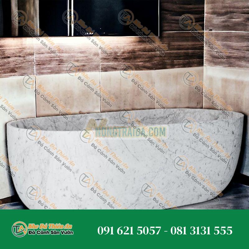 Bồn tắm đá marble Carrara chất lượng cao, được chế tác chuyên nghiệp