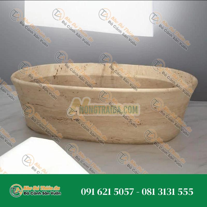 Bồn tắm đá marble được chạm khắc tay, là sản phẩm từ đá tự nhiên