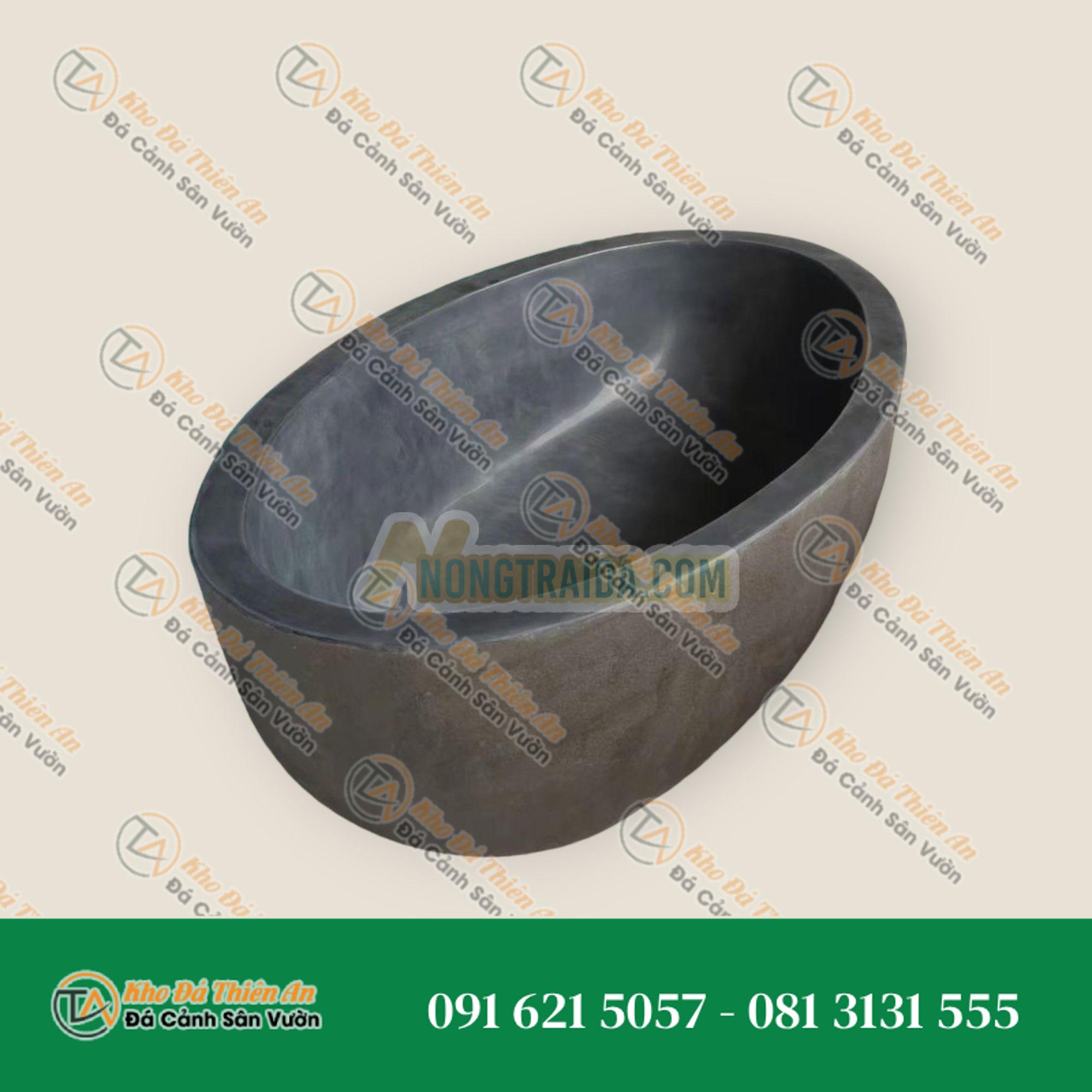 Bồn tắm đá cuội Marquina đen