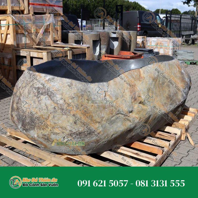 Bồn tắm đá cuội đen cao cấp