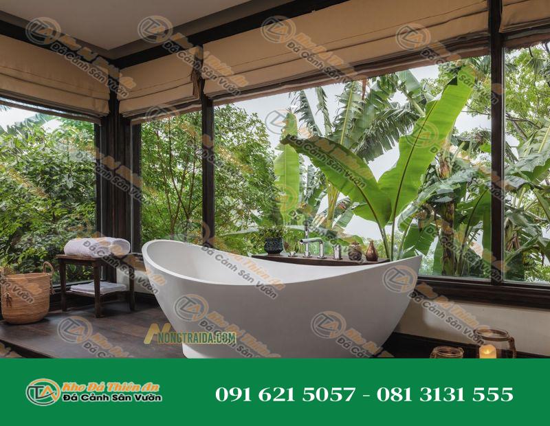 Bồn tắm đá trắng cẩm thạch cho khu nghỉ dưỡng