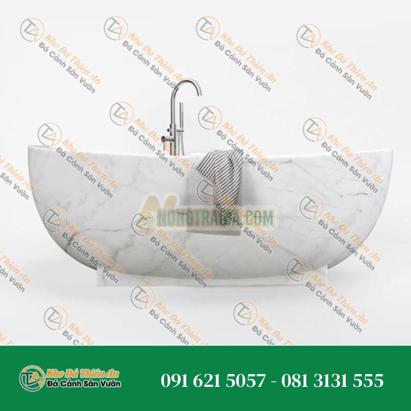 Bồn tắm đá tự nhiên, Bồn tắm trắng Marble đôi, Bồn tắm