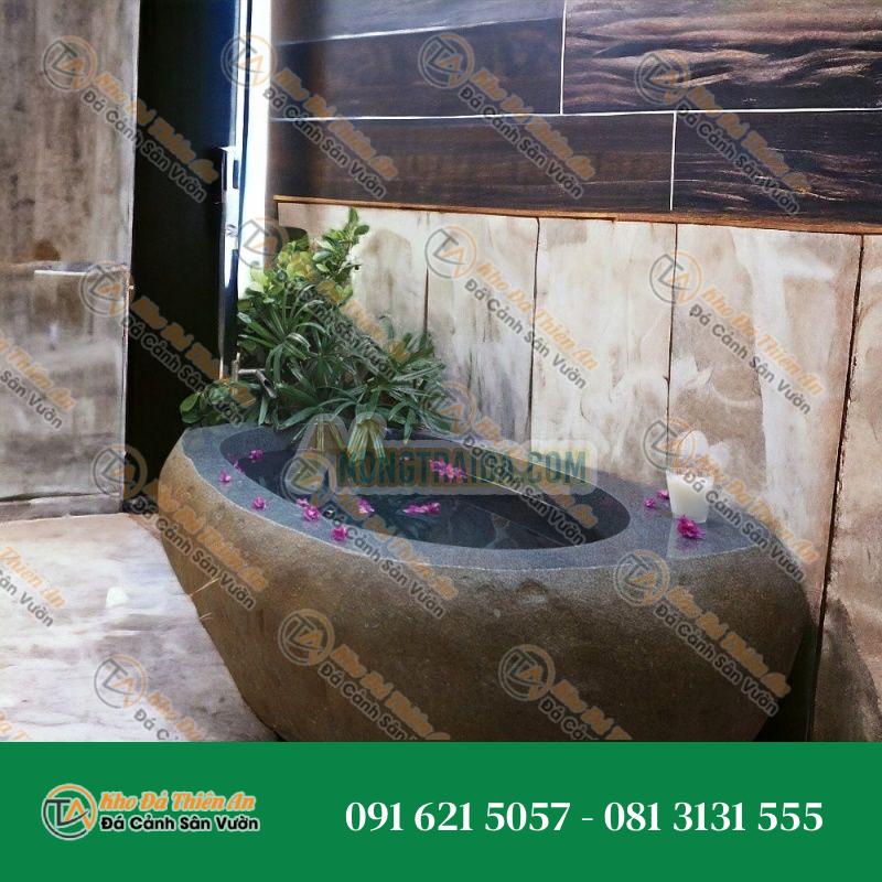 Bồn tắm đá cuội đen tự nhiên cao cấp
