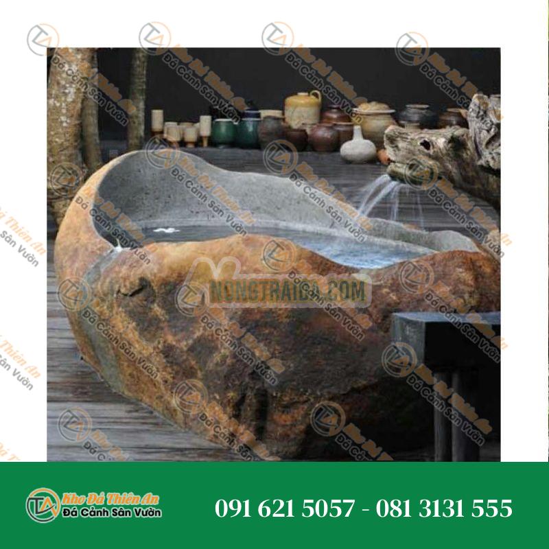 Bồn tắm đá cuội vàng Hoà Bình tự nhiên