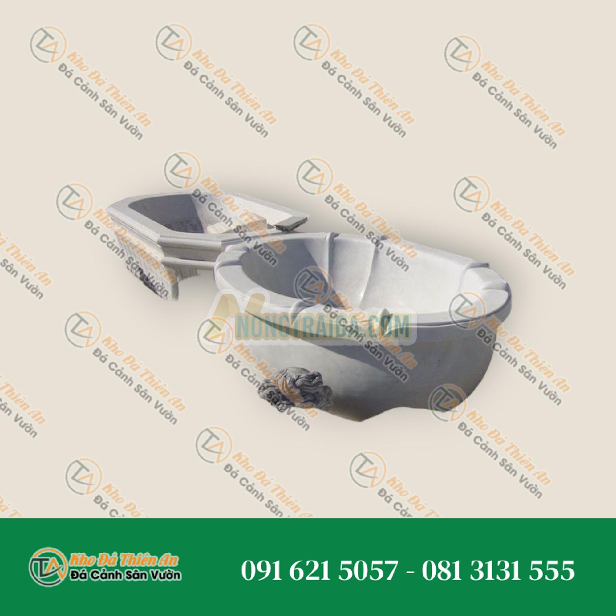 Bồn tắm đá tự nhiên thủ công theo yêu cầu, từ đá marble