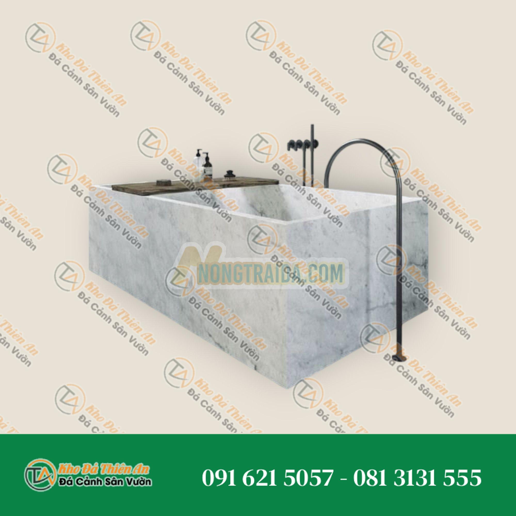 Bồn tắm đứng đá Granite đen sang trọng