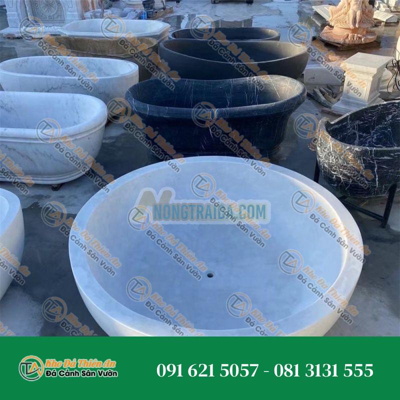 Bồn tắm đứng đá Marble màu trắng tự nhiên, phổ biến nhất với màu sắc tùy chỉnh và tay vịn thoải mái