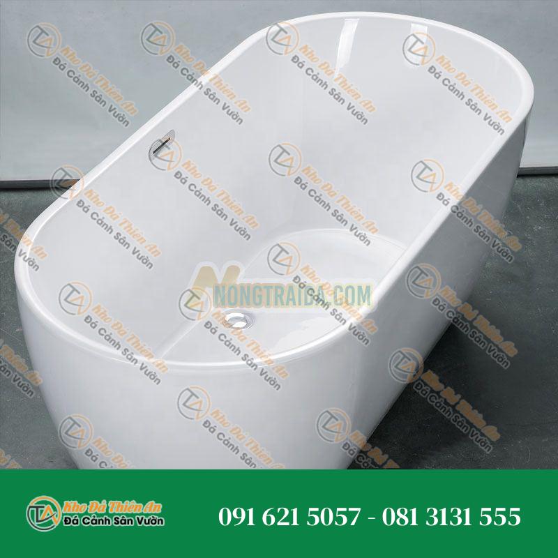 Bồn tắm đứng đá marble trắng cho người lớn