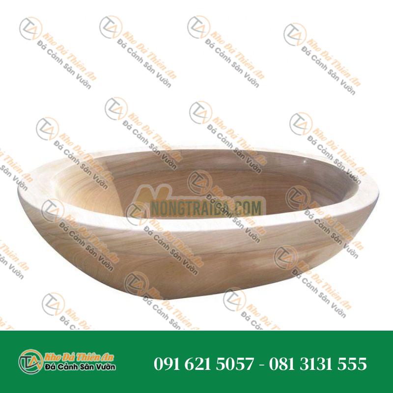 Bồn tắm đứng màu đen và vàng, hình ovan từ đá tự nhiên chắc chắn với giá cả hợp lý