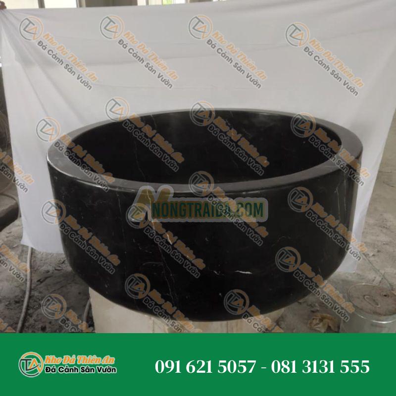 Bồn tắm đứng tự do sang trọng từ đá marble tự nhiên màu vàng Henan, được điêu khắc thủ công