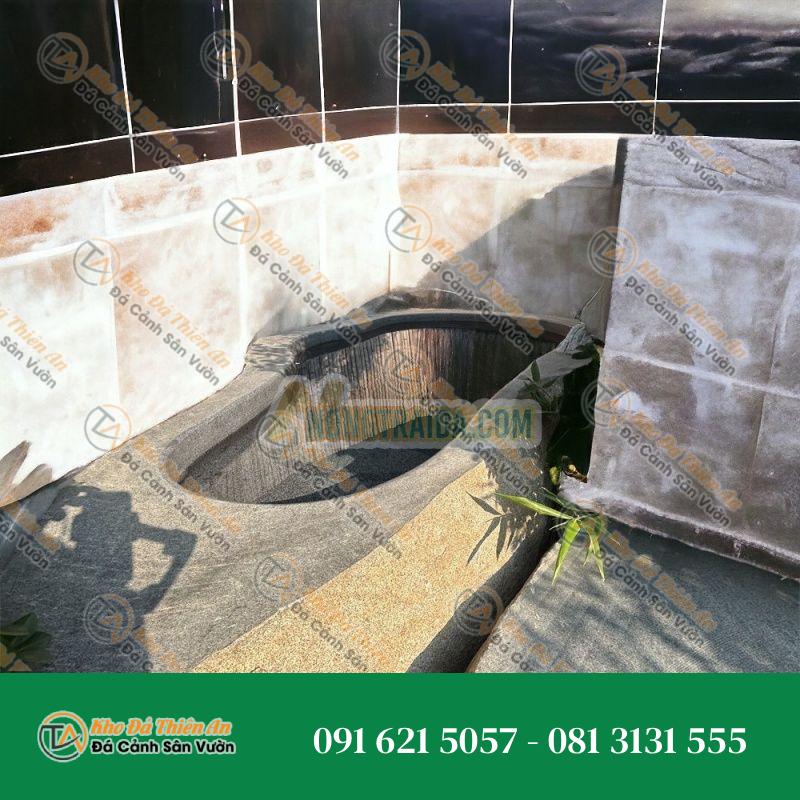 Bồn tắm đá cuội granite khu nghỉ dưỡng