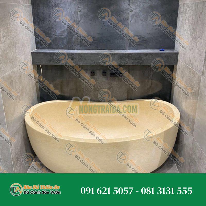 Bồn tắm đứng tự do từ đá Marble màu trắng sang trọng cho phòng tắm