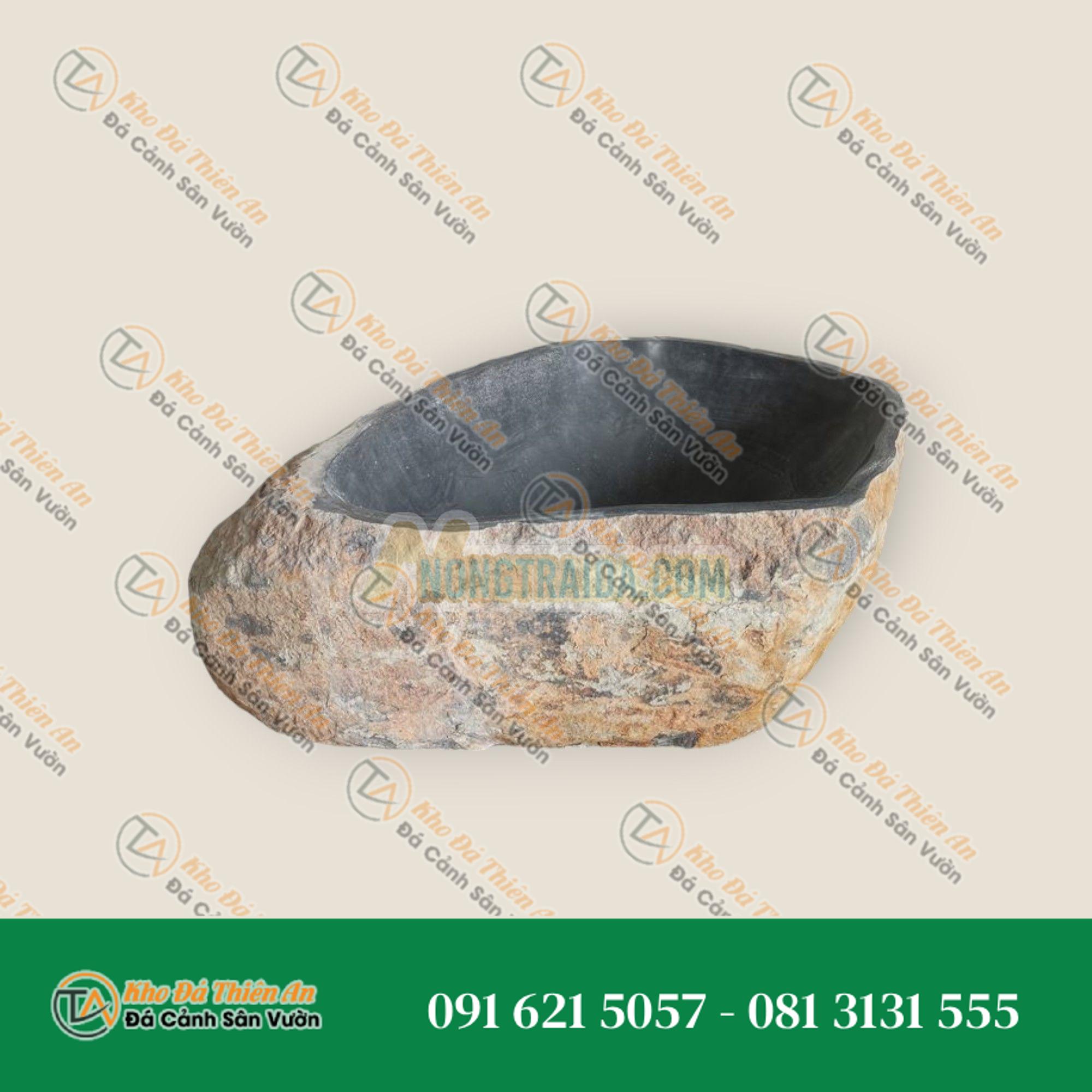 Bồn tắm đứng tự do từ đá sông tự nhiên