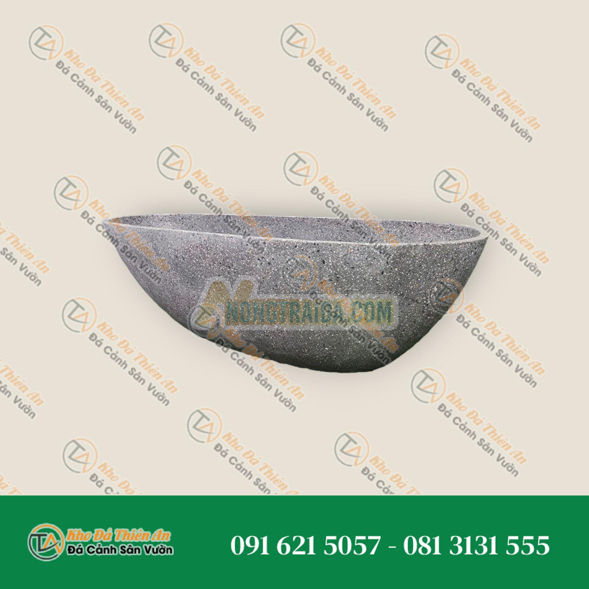 Bồn tắm đá mài terrazzo xám