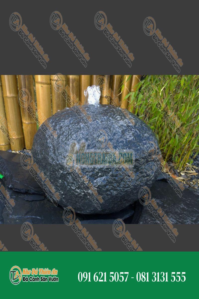 Bóng đài phun nước bằng đá bazan 30cm