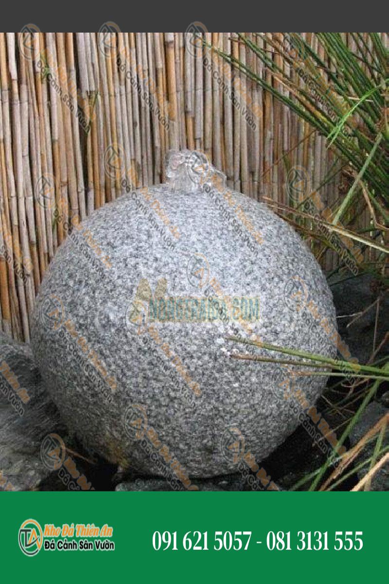 Bóng đài phun nước đá granit xám 20cm