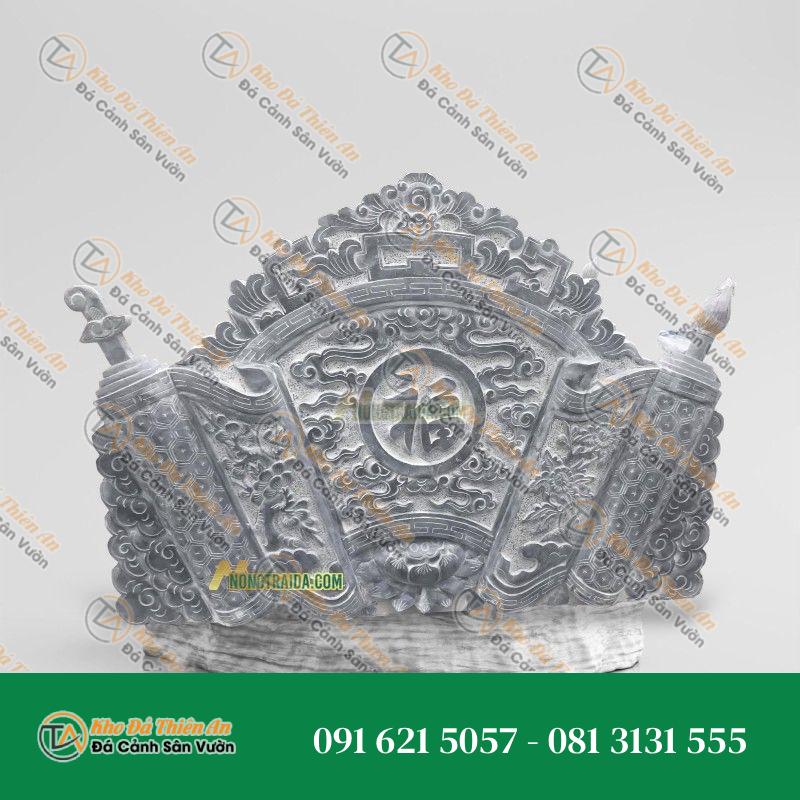 Bức Bình Phong Bằng Đá Đen Hoà Bình 203x208cm