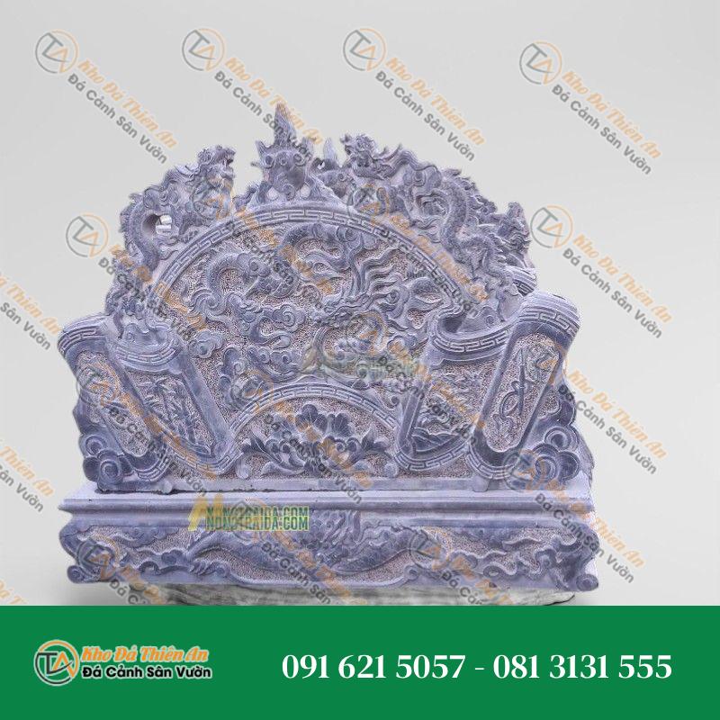 Bức Bình Phong Bằng Đá Xanh Đen 203x190cm