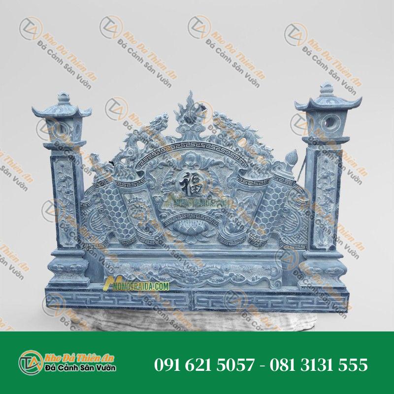 Bức Bình Phong Lăng Mộ Xanh Đen 189x189cm