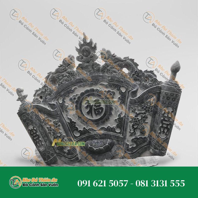 Bức Cuốn Thư Đen Hoà Bình 188x207cm