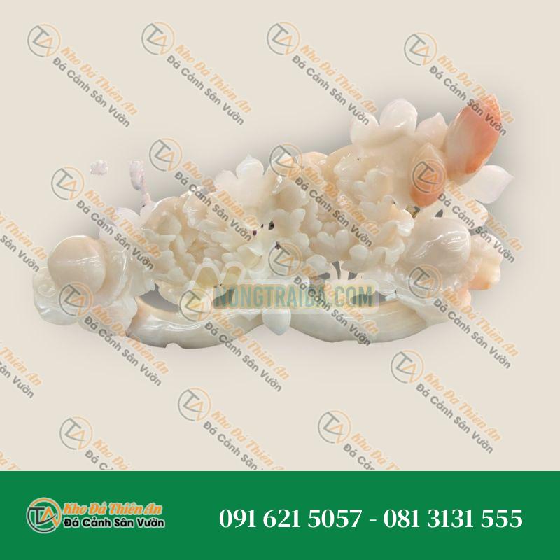 Bức tranh tượng chim phong thủy đá ngọc serpentine trang trí phòng khách