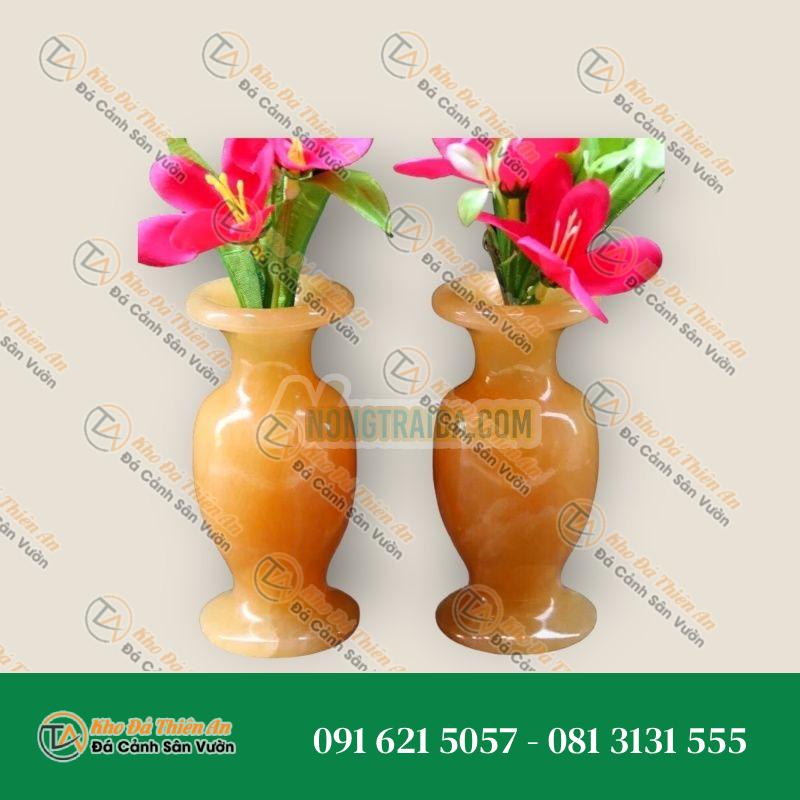 Cặp Lục Bình ( Lọ Hoa ) phong thủy đá Ngọc hoàng long – Cao 12cm