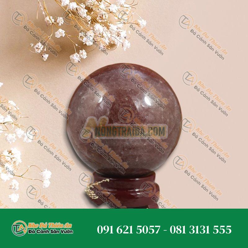 Cầu thạch anh dâu tây 7cm