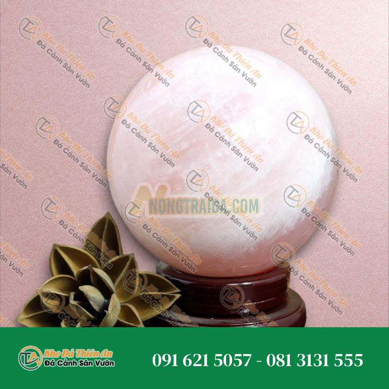 Cầu thạch anh hồng to 15cm