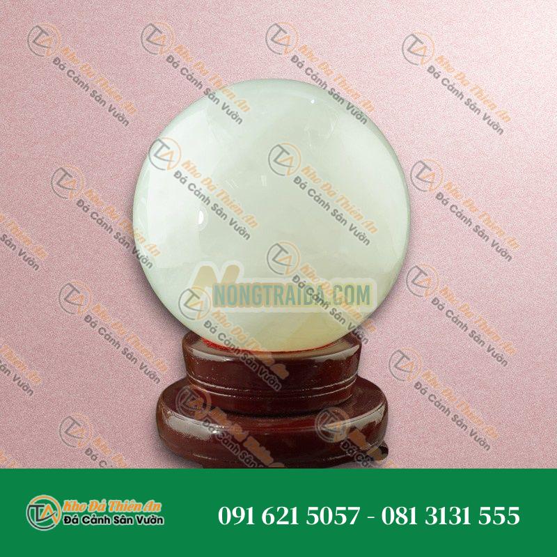 Cầu thạch anh trắng cùi dừa 11cm