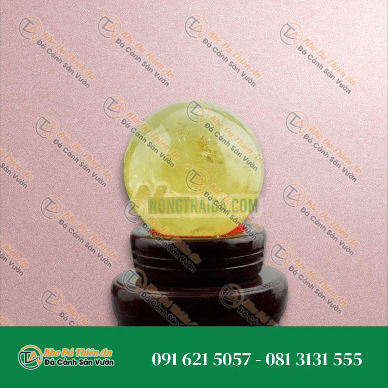 Cầu thạch anh vàng 6cm 250gr