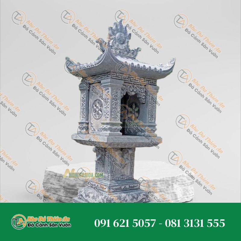 Cây Hương Đá Ngoài Trời Đá Đen 1 Mái Cao 94cm