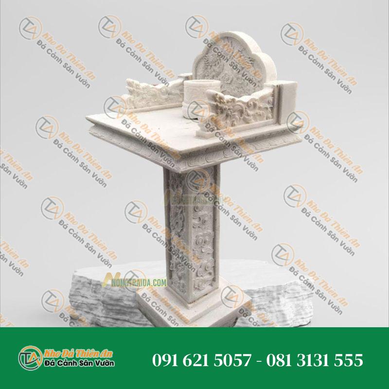 Cây Hương Đá Ngoài Trời Đá Trắng Cẩm Thạch Cao 86cm