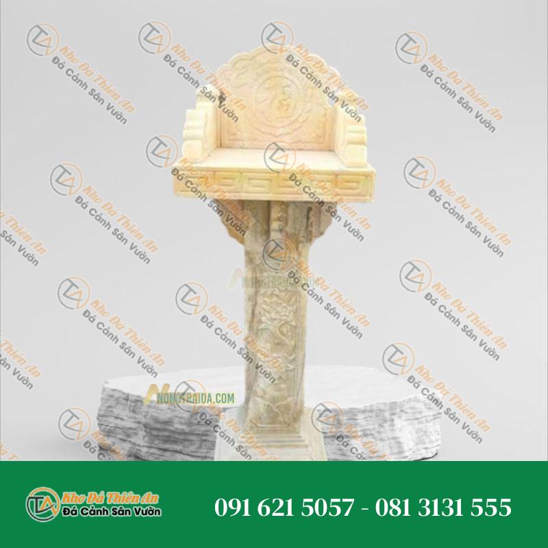 Cây Hương Đá Ngoài Trời Đá Vàng Cà Rốt Trụ Vuông Cao 156cm