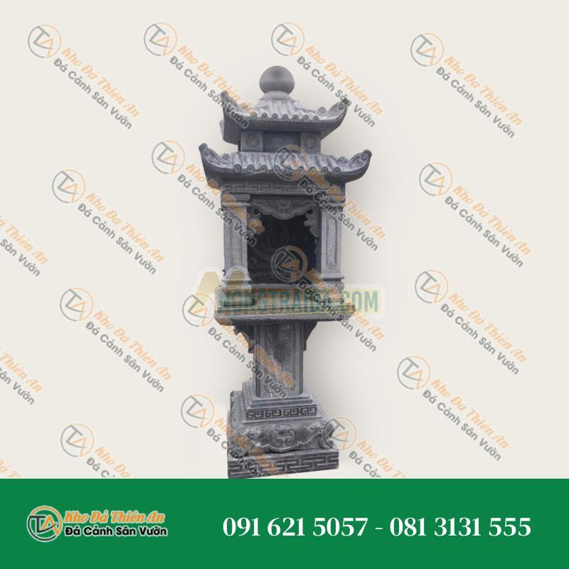 Cây hương đá xanh đen 2 mái 172x55x61cm