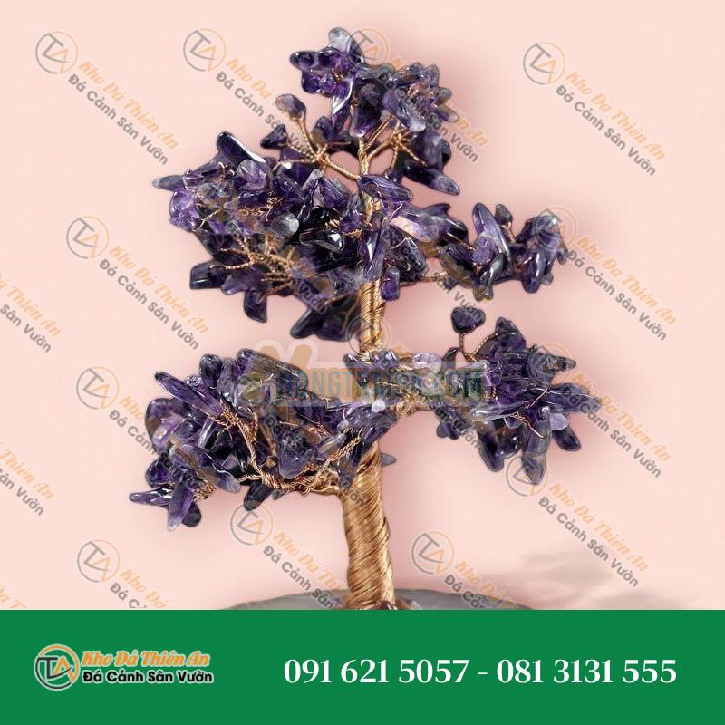 Cây tài lộc Thạch anh tím 12x10x13cm